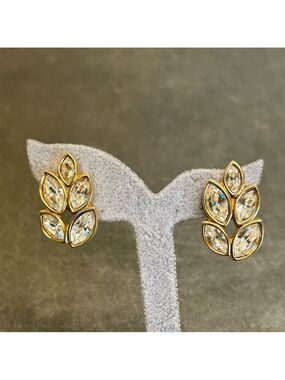 Salo goldtone Crystal rhinestone earrings